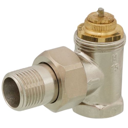 Main product image of 1/2" Threaded x 1/2" Male Union Vertical Angle Valve with Straight Nipple (9000183)
