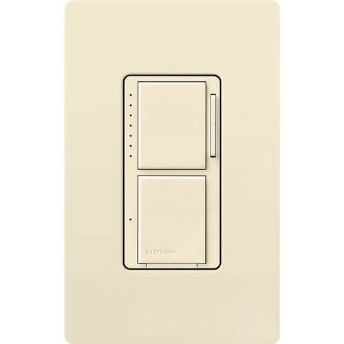 Main product image of Maestro Dual LED+ Control Dimmer & Switch, 120V, 75W, 2.5A (Almond)