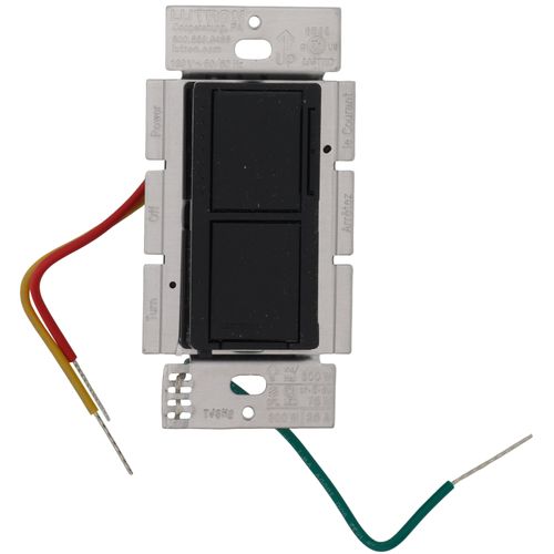 Main product image of Maestro Dual LED+ Control Dimmer & Switch, 120V, 75W, 2.5A (Black)