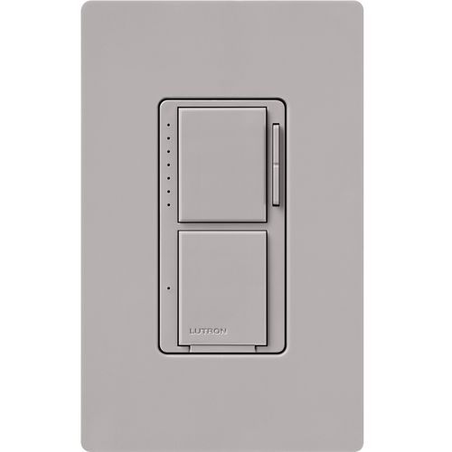 Main product image of Maestro Dual LED+ Control Dimmer & Switch, 120V, 75W, 2.5A (Gray)