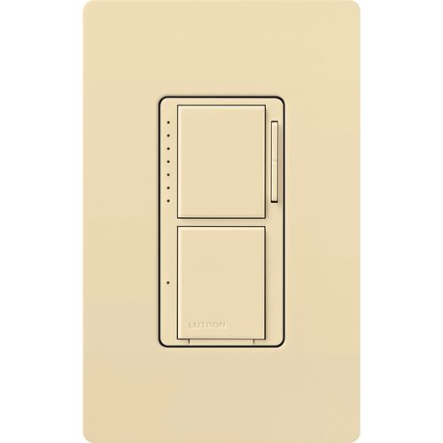 Main product image of Maestro Dual LED+ Control Dimmer & Switch, 120V, 75W, 2.5A (Ivory)