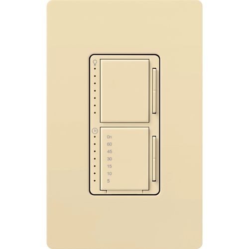 Main product image of Maestro Dual LED+ Control Dimmer & Timer 120V, 75W, 2.5A (Ivory)