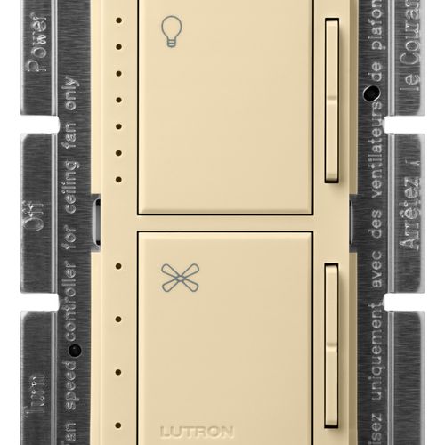 Main product image of Maestro Dual LED+ Dimmer and 4-Speed Fan Control, No 1.5A Fan, 75W LED Light, 120V, Single Pole