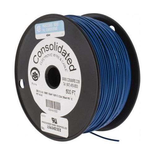 Main product image of 20 AWG, 10 Strand, 500' Length, Tinned Copper Hook Up Wire (Blue)