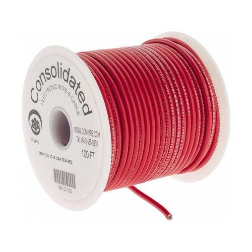 Main product image of 14 AWG, 41 Strand, 100' Length, Tinned Copper Hook Up Wire (Red)
