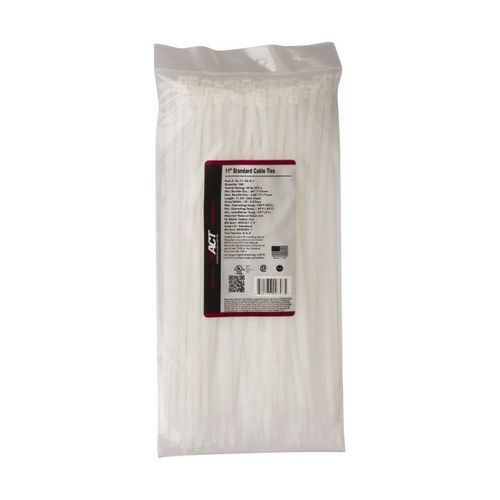 Main product image of 11.25" Long, Nylon Cable Tie, Standard Duty, Natural (Pack of 100)
