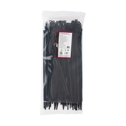 Main product image of 14" Long, Nylon Cable Tie, Standard Duty, Black (Pack of 100)