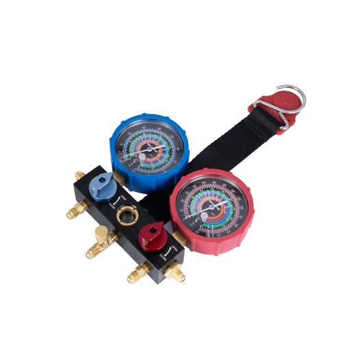 Main product image of MalcoEdge 2-Valve Multi-Gas Manifold, R22/R134A/R404A/R407C