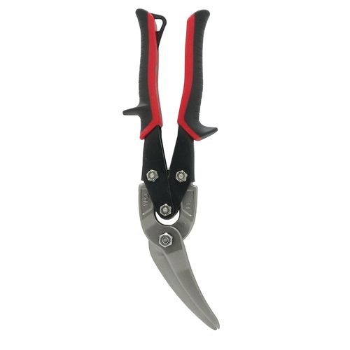 Main product image of AV63 Long Cut AVs Left Offset Metal Cutting Aviation Snip, 2-1/4" Cut (Red)