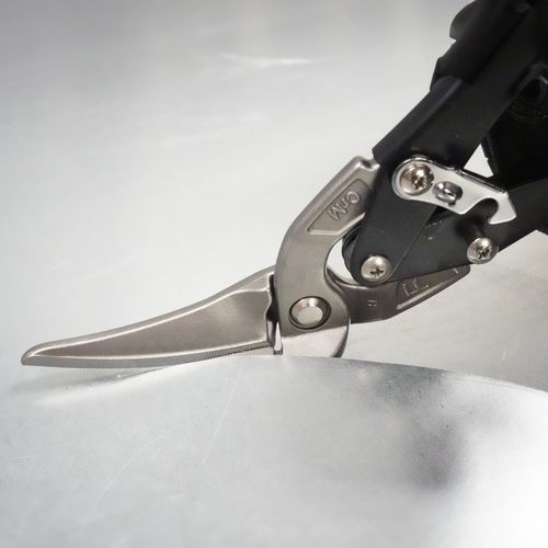 Main product image of AV63 Long Cut AVs Left Offset Metal Cutting Aviation Snip, 2-1/4" Cut (Red)