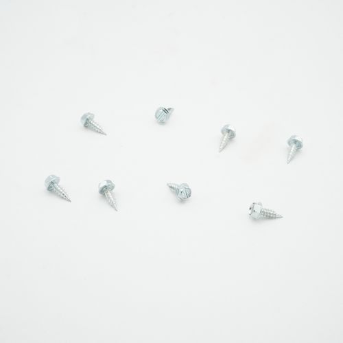 Main product image of #7 1/2" (Length) x 1/4" (Head Size) Slotted Hex Head Zip-in Screws, Zinc Plated (15,000 Piece Bulk)