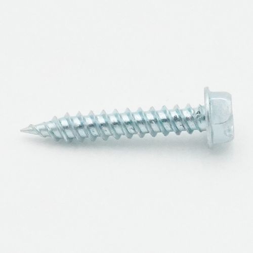 Main product image of #8 1" (Length) 1/4" (Head Size) Slotted Hex Head Zip-in Screws, Zinc Plated (7,000 Piece Bulk)