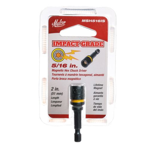 Main product image of 5/16" HEX, Go Blue Short Impact Rated Spring-Loaded Magnetic Hex Driver (2" Long)