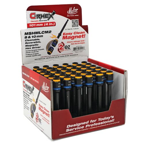 Main product image of C-RHEX 8 mm (Yellow) and 10 mm (Blue) Reversible Magnetic Hex Driver (4" Long)