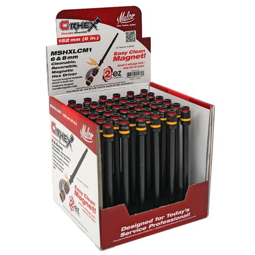 Main product image of C-RHEX 6 mm (Red) and 8 mm (Yellow) Reversible Magnetic Hex Driver (6" Long)