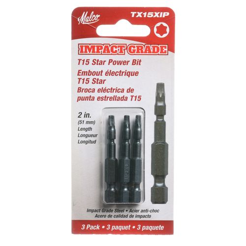 Main product image of 1/4" T15 Star Power Bit, 2" Long