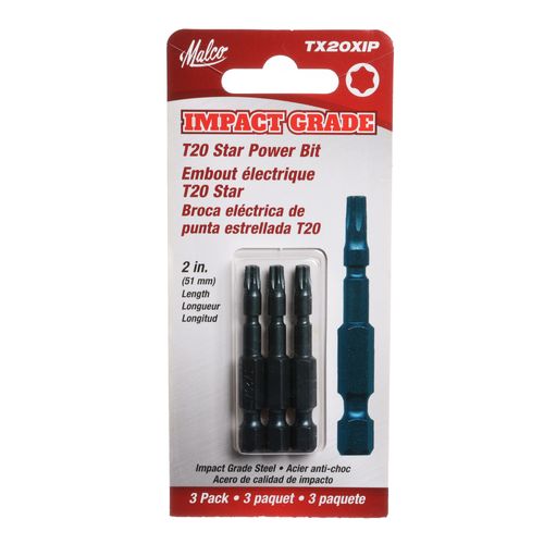 Main product image of 1/4" T20 Star Power Bit, 2" Long