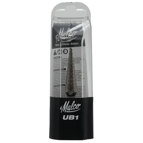 Main product image of 1/8" to 1/2" Step Drill Bit w/ 13 Hole Sizes