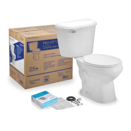 Main product image of Alto 1.6 GPF Round 10" Rough-In Complete Toilet Kit (White)