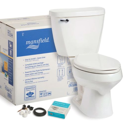 Main product image of Summit 1.6 GPF Elongated Complete Toilet Kit (White)