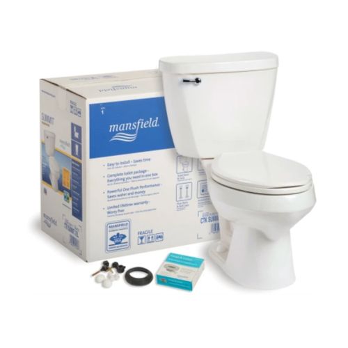 Main product image of Summit 1.28 GPF Elongated Complete Toilet Kit (White)