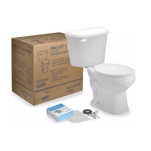 Main product image of Pro-Fit 1 1.28 GPF Round Complete Toilet Kit (White)
