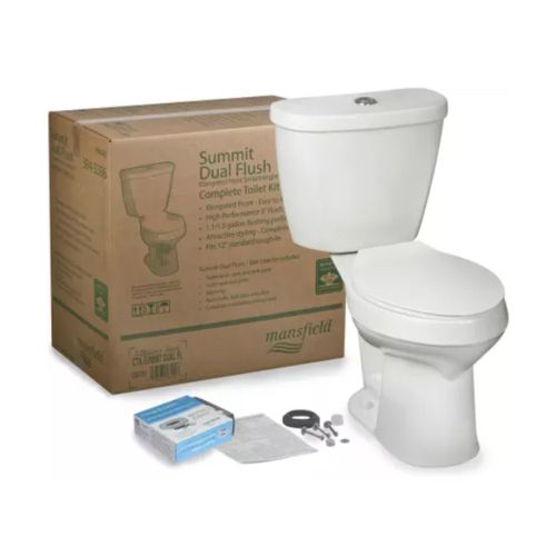 Main product image of Summit Dual Flush Elongated SmartHeight Complete Toilet Kit (White)