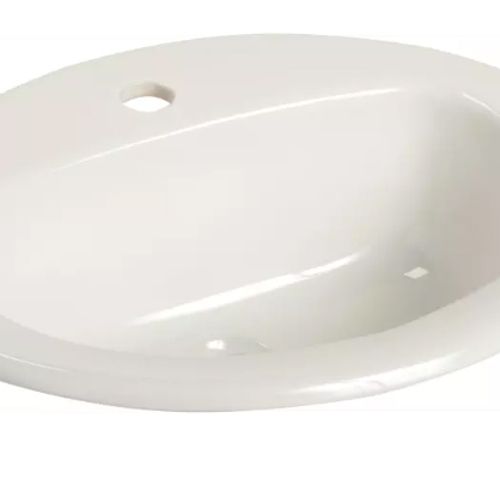 Main product image of 237 MS Oval Drop-In Lavatory, Single Hole (White)