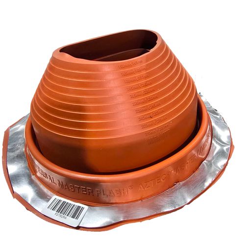 Main product image of 6" to 11" Round Universal Master Flash for Metal Roofs, Model #7 (Red High Temperature Silicone)