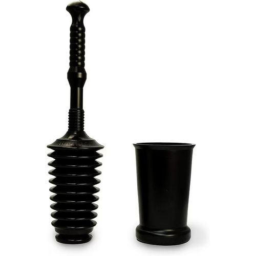 Main product image of All Purpose Master Plunger w/ Air Relief Slot & Tall Caddy (Black)