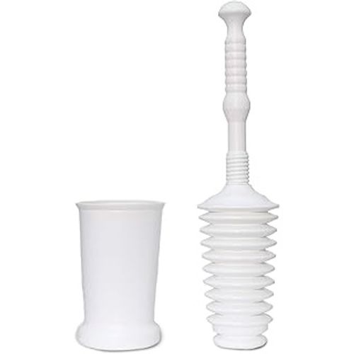 Main product image of All Purpose Master Plunger w/ Air Relief Slot & Tall Caddy (White)