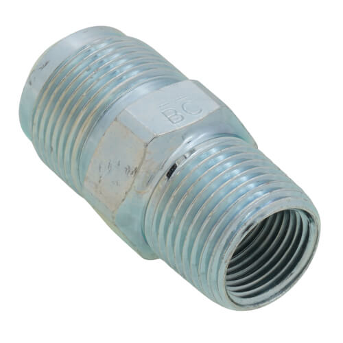 Main product image of 1/2" MIP Male Gas Adapter w/ 5/8" OD Flare, 1/2" FIP Tapped (Steel)