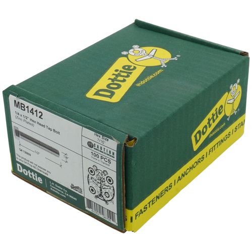 Main product image of 1/4"-20 x 1/2" Hex Head Tap Bolt (Pack of 100)