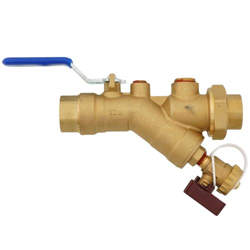 Main product image of 3/4" FNPT SV Combination Ball Valve, Wye Strainer and Union w/ 1/2" Bypass Port