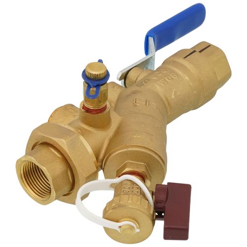 Main product image of 3/4" FNPT SV Combination Ball Valve, Wye Strainer and Union w/ 1/2" Bypass Port