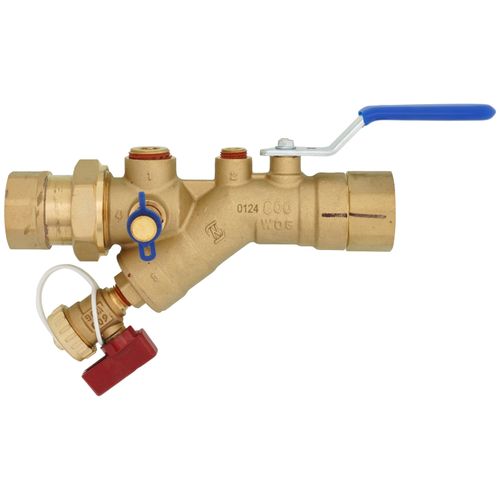 Main product image of 1" FPNT SV Combination Ball Valve, Wye Strainer and Union w/ 1/2" Bypass Port