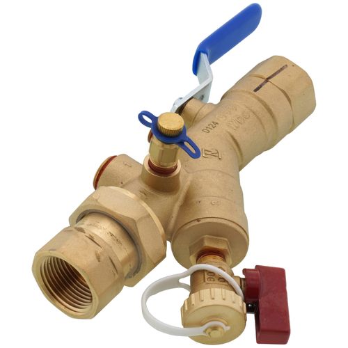 Main product image of 1" FPNT SV Combination Ball Valve, Wye Strainer and Union w/ 1/2" Bypass Port
