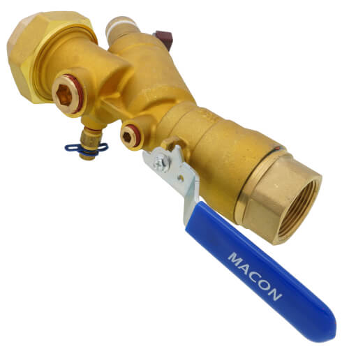 Main product image of 1-1/4" FPNT SV Combination Ball Valve, Wye Strainer and Union w/ 3/4" Bypass Port