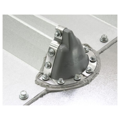 Main product image of End Cap Master Flash for Metal & Standing Seam Roofs, Model #2 (Dark Gray EPDM)