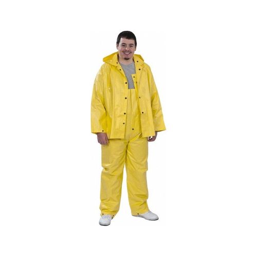 Main product image of 3003 Wizard Waterproof Rain Jacket w/ Detachable Hood & Bib Pants, Yellow (Large)