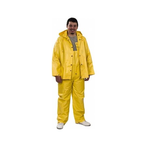 Main product image of 3003 Wizard Waterproof Rain Jacket w/ Detachable Hood & Bib Pants, Yellow (XL)