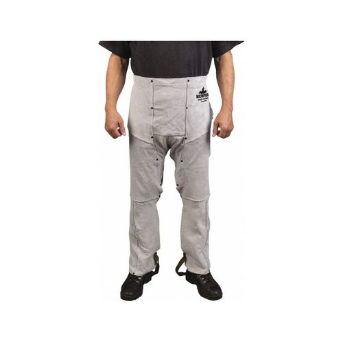Main product image of 38600MW Premium A Grade Cow Leather Welding Chaps, Gray (38" Long)