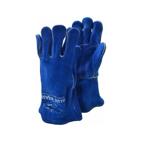 Main product image of 4600 Blue Beast Jersey Lined Leather Welding Work Gloves w/ Reinforced Palm & Thumb Strap (XL)