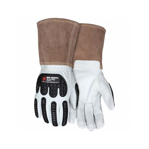 Main product image of 48406K Goatskin Leather Welding Work Gloves w/ Predator PD6 Back of Hand TPR Protection (Medium)