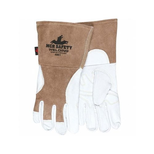 Main product image of 4891 Goatskin Palm Leather Welding Gloves w/ Split Leather Back & Drag Patch (Medium)