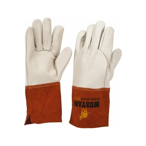 Main product image of 4950 Mustang Cowhide Leather Welding Work Gloves w/ 4.5" Leather Gauntlet Cuff (Large)