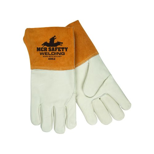 Main product image of 4952 Cowhide Leather Welding Work Gloves w/ 4.5" Russet Split Leather Cuff (Medium)