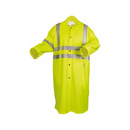 Main product image of 518C Luminator High Visibility Long Waterproof Raincoat w/ Reflective Stripes, Lime (XL)