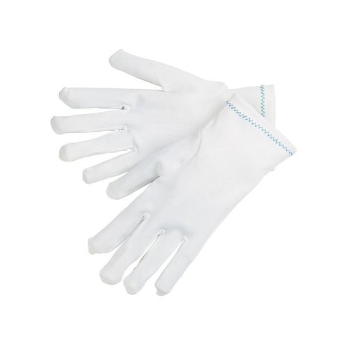 Main product image of 8760 Heavy Weight 100% Stretch Nylon Reversible White Inspectors Gloves w/ Finger Fourchettes, Large (Box of 12)