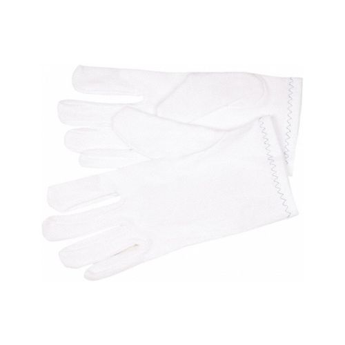 Main product image of 8771 Low Lint 100% Stretch Polyester Reversible White Inspectors Gloves w/ Finger Fourchettes, Small (Box of 12)